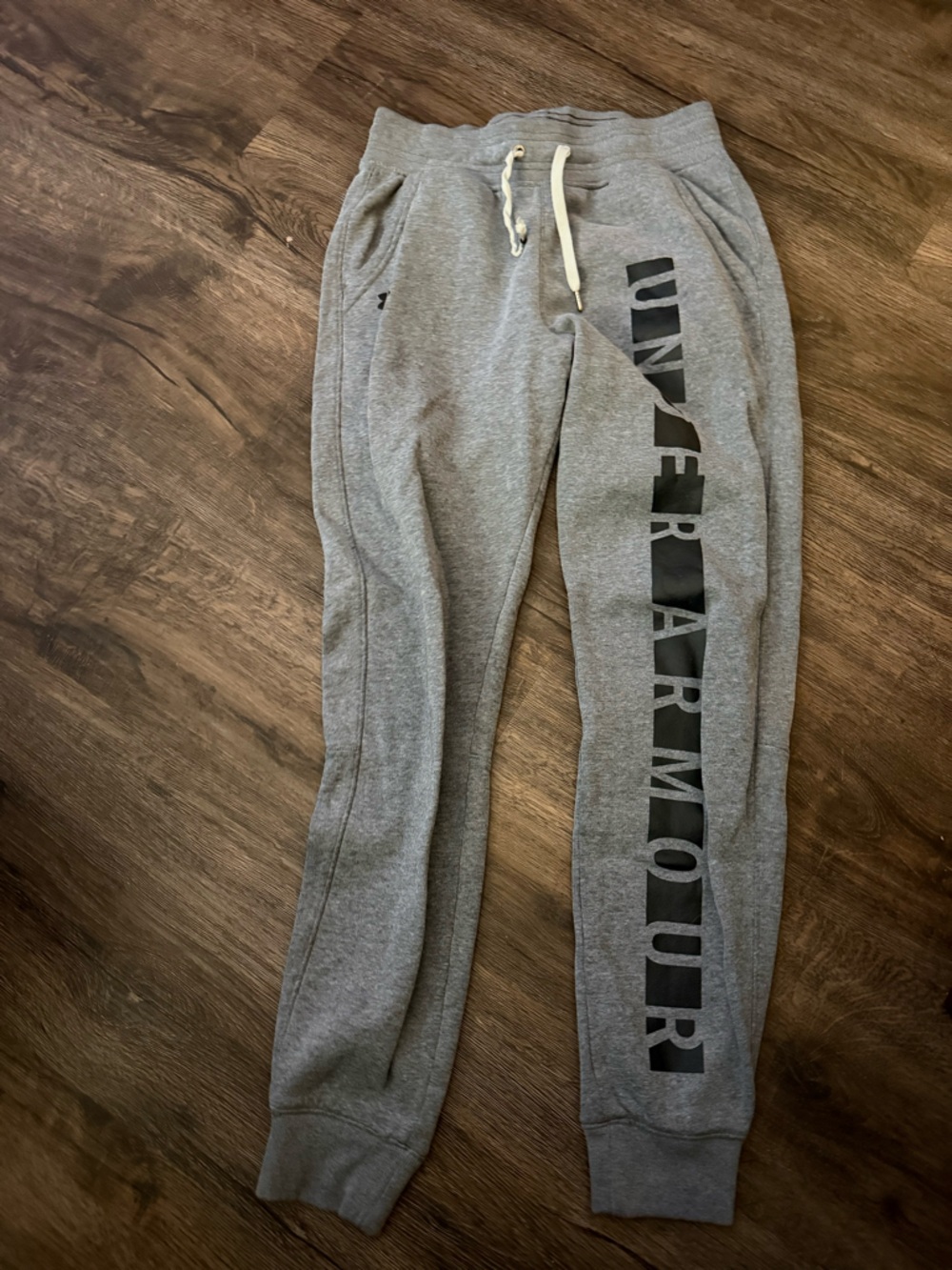 Under Armour Gray Joggers with Black Side Logo